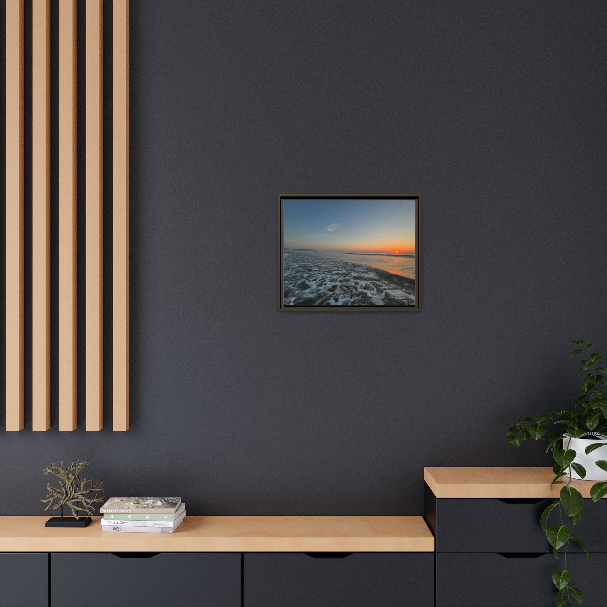 Rolling Sunset Waves Canvas Print — Ocean Waves Wall Art