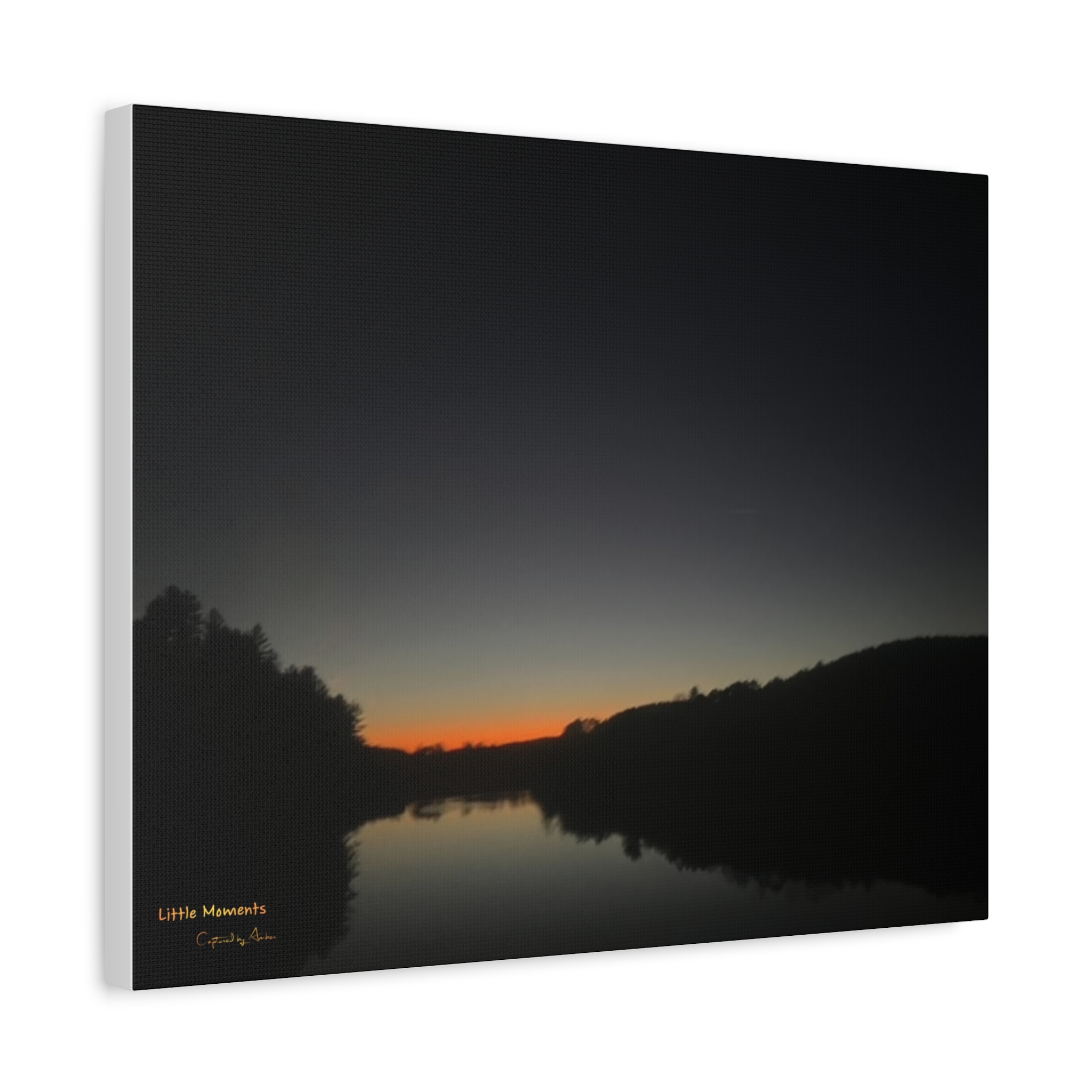 9600011579869136341_2048.jpeg Calm Lake sunset Matte Canvas Print — Tranquil Nature Wall Art