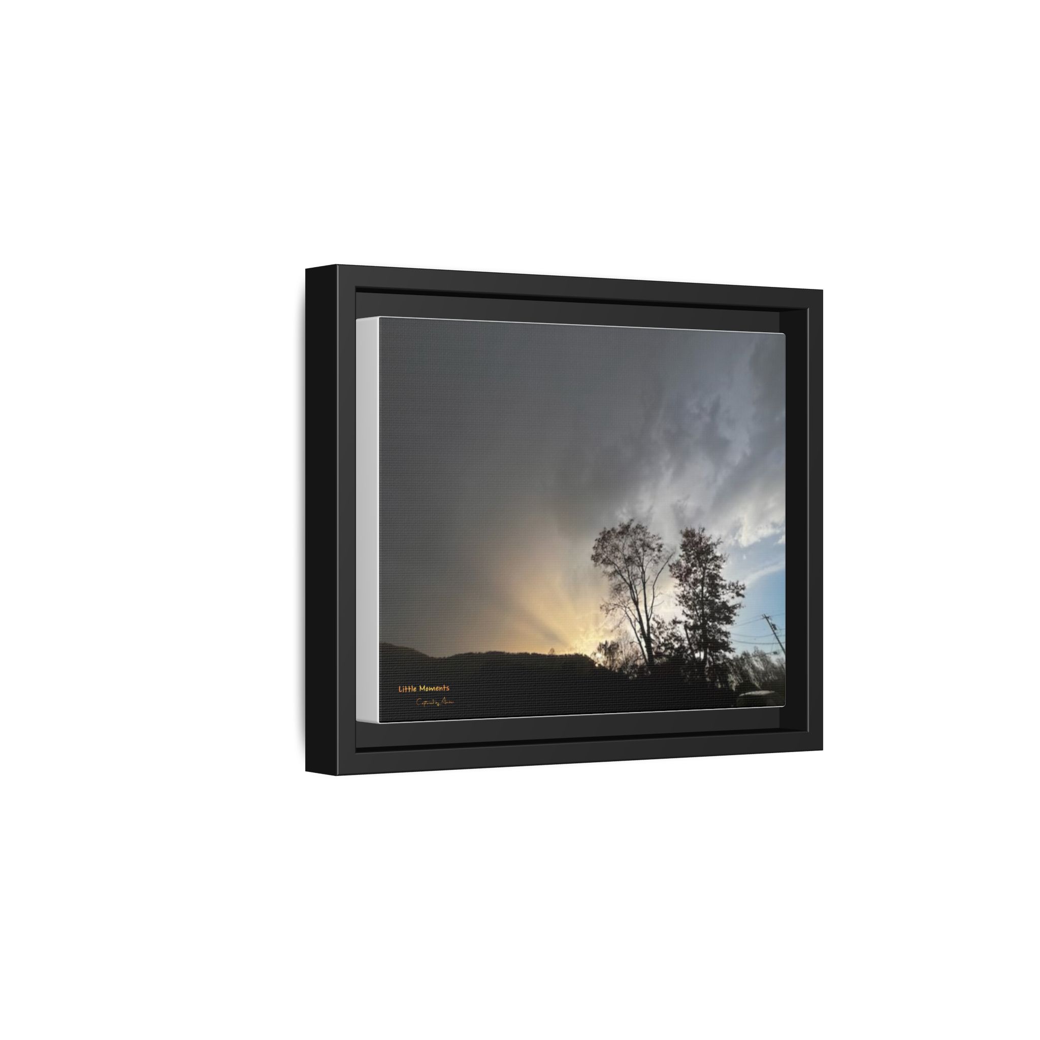 Sunset Storm Framed Matte Canvas Wall Art