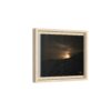 Moon Glow Ridge Framed Matte Canvas Print — moon Over Silhouette Landscape