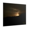 Moon Glow Ridge Poster — Moody Golden Sunset Landscape Wall Art