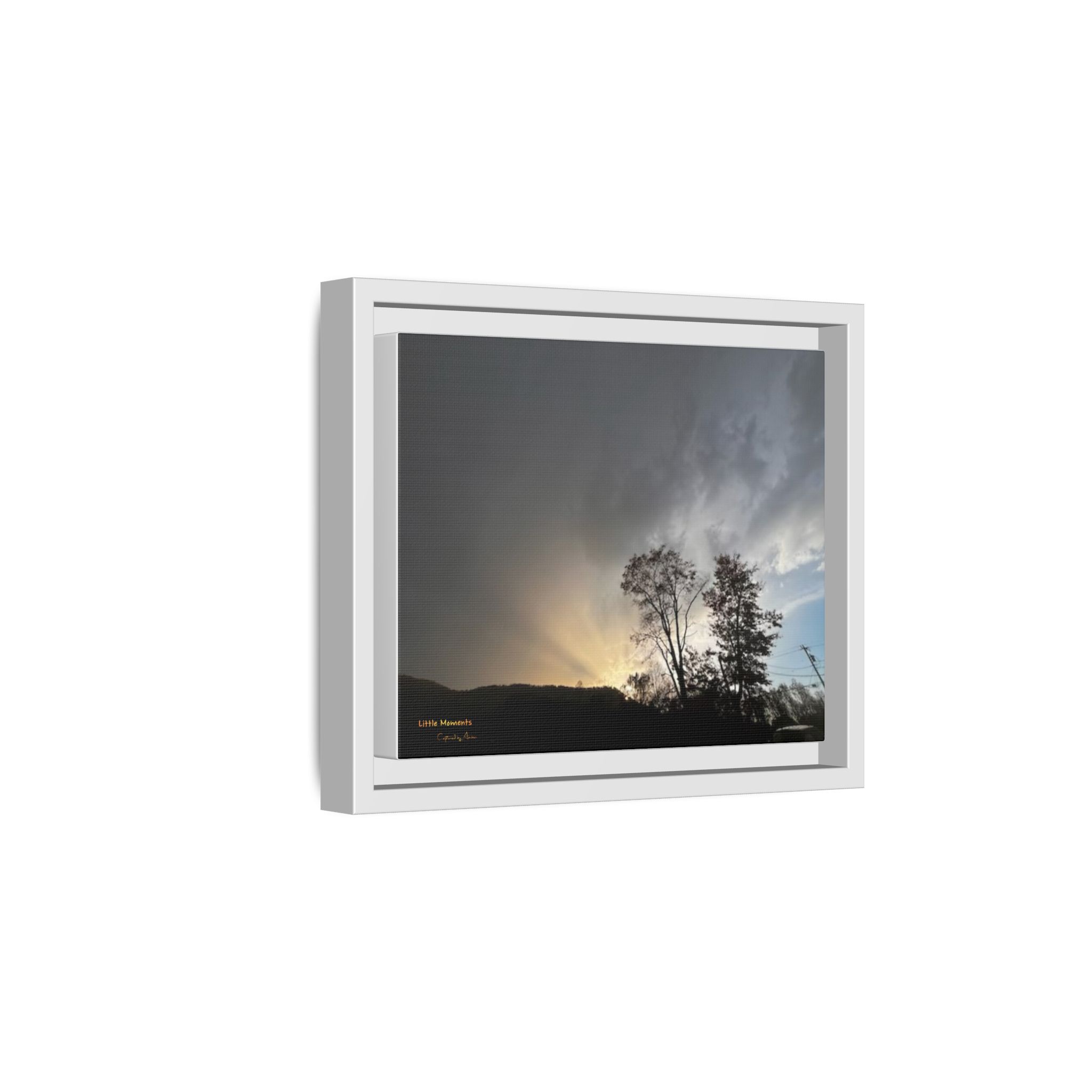 Sunset Storm Framed Matte Canvas Wall Art